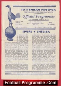 Tottenham Hotspur v Chelsea 1956 – 1950s Spurs Programmes