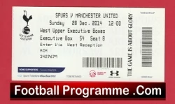 Tottenham Hotspur v Manchester United 2014 - Match Ticket - football memorabilia
