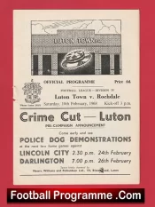 Luton Town v Rochdale 1968
