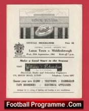 Luton Town v Middlesbrough 1961