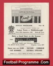Luton Town v Middlesbrough 1961