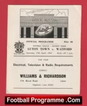 Luton Town v Watford 1964