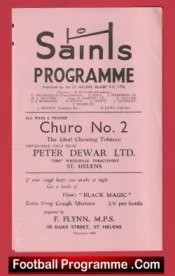 St Helens Rugby v Wigan 1962 – Old Rugby Programmes