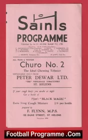 St Helens Rugby v Wigan 1962 – Old Rugby Programmes