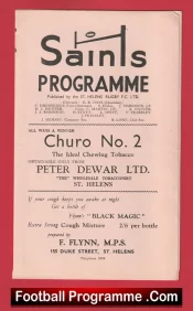 St Helens Rugby v Hull Kingston Rovers 1962 – Old Rugby Programmes