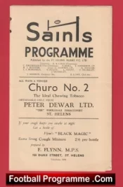 St Helens Rugby v Liverpool City 1962 – Old Rugby Programmes