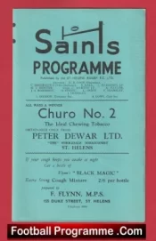 St Helens Rugby v Salford 1962 – Old Rugby Programmes