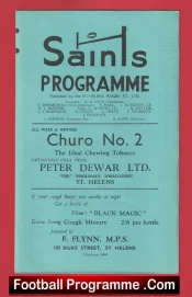St Helens Rugby v Salford 1962 – Old Rugby Programmes