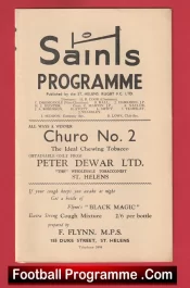 St Helens Rugby v Barrow 1962 – Old Rugby Programmes