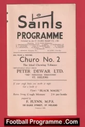 St Helens Rugby v Hull 1961 – Old Rugby Programmes