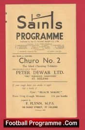 St Helens Rugby v Oldham 1961 – Old Rugby Programmes