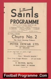 St Helens Rugby v Leigh 1961 – Old Rugby Programmes