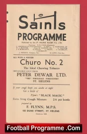 St Helens Rugby v Leigh 1961 – Old Rugby Programmes