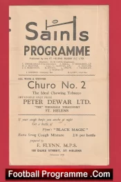 St Helens Rugby v Leeds 1961 – Old Rugby Programmes