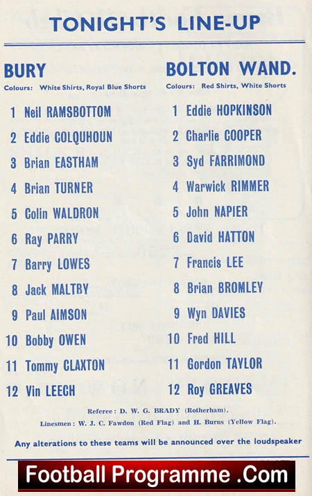 Bury v Bolton Wanderers 1966 - Image 3