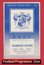 Bury v Tranmere Rovers 1958