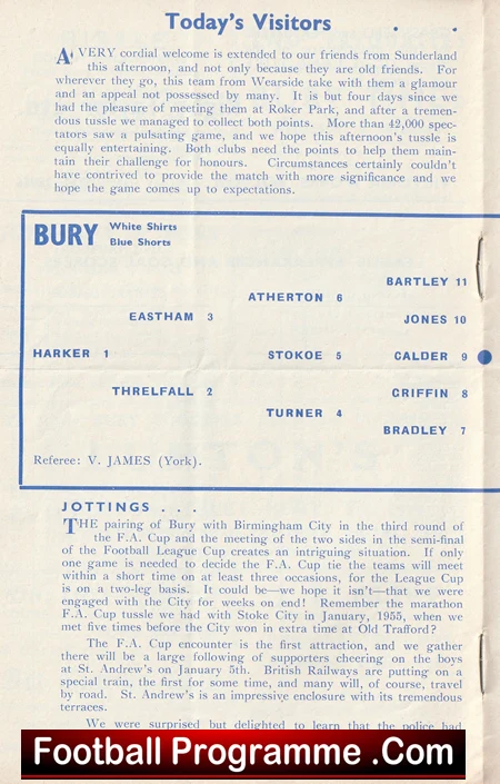 Bury v Sunderland 1962 - Image 3