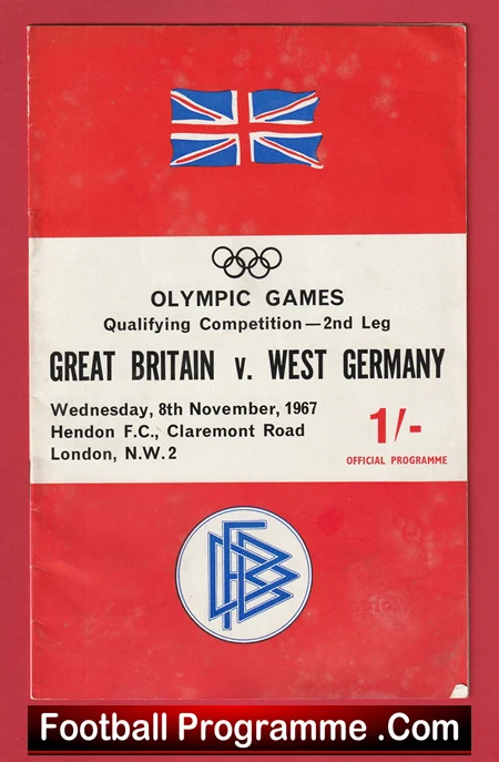 Great Britain v Germany 1967 - Olympic Games Football at Hendon London - Image 2