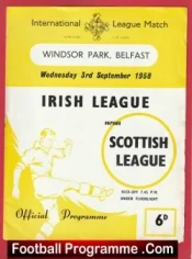 Irish League v Scottish League 1958 – Windsor Park Belfast