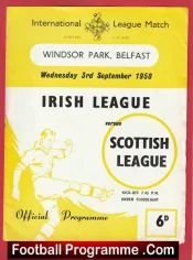 Irish League v Scottish League 1958 – Windsor Park Belfast