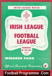 Irish League v English League 1957 – Windsor Park Belfast