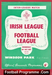 Irish League v English League 1957 – Windsor Park Belfast