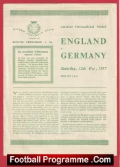 England v Germany 1957 – Amateur International at Ilford FC