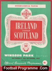 Northern Ireland v Scotland 1957 – Windsor Park Belfast