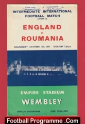 England v Romania 1957 – Under 23 U23 Wembley