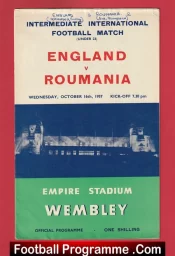 England v Romania 1957 – Under 23 U23 Wembley