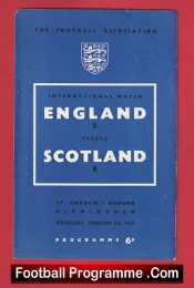 England v Scotland 1957 – at Birmingham + Brian Clough