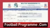 Bolton Wanderers v Manchester United 1995 – Football Ticket away end