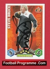 Manchester United Steve Bruce Man Utd Signed Football Card Autograph