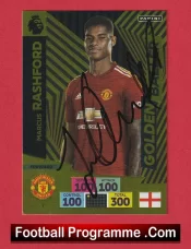 Manchester United Marcus Rashford Autograph Signed Football Card