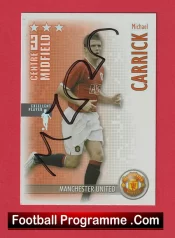 Manchester United Michael Carrick Autograph Signed Football Card Man Utd