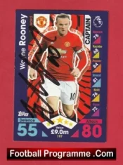 Manchester United Wayne Rooney Autograph Signed Football Card