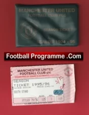 Manchester United Man Utd Season Ticket Book LMTB 1994 1995 Andy Cole