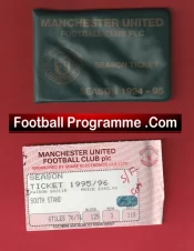 Manchester United Man Utd Season Ticket Book LMTB 1994 1995 Andy Cole