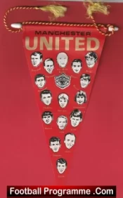 Manchester United Pennant Flag Man Utd 1960s