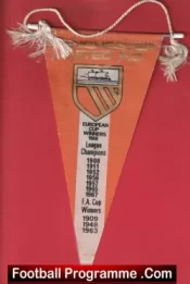 Manchester United Pennant Flag Man Utd 1968