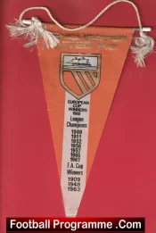 Manchester United Pennant Flag Man Utd 1968