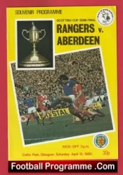 Glasgow Rangers v Aberdeen 1980 – Scotland Cup Semi Final Alex Ferguson