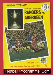 Glasgow Rangers v Aberdeen 1980 – Scotland Cup Semi Final Alex Ferguson