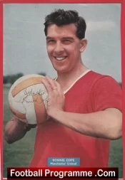 Manchester United Ronnie Cope Autograph Signed Picture Man Utd 1960s