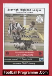 Wick Academy v Forres Mechanics 2009 – Highland League Scotland