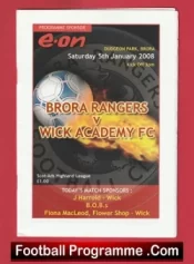 Brora Rangers v Wick Academy 2008 – Highland League Scotland