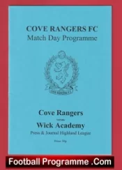 Cove Rangers v Wick Academy 2001 – Highland League Scotland