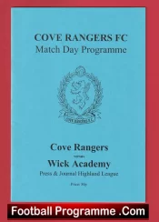 Cove Rangers v Wick Academy 2001 – Highland League Scotland