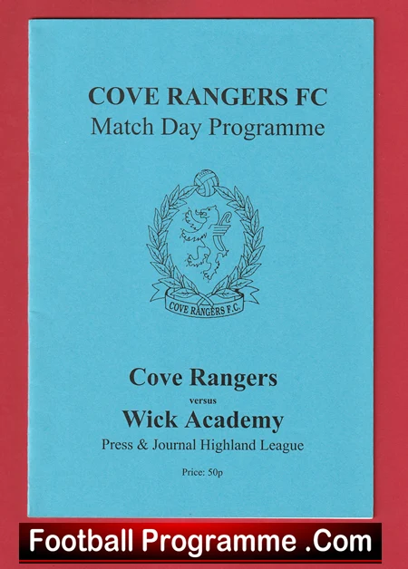 Cove Rangers v Wick Academy 2001 - Highland League Scotland - Image 2