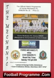 Forres Mechanics v Cove Rangers 2009 – Highland League Scotland